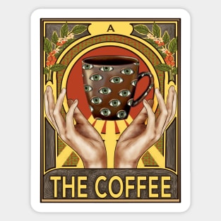 The coffee. Tarot card Sticker